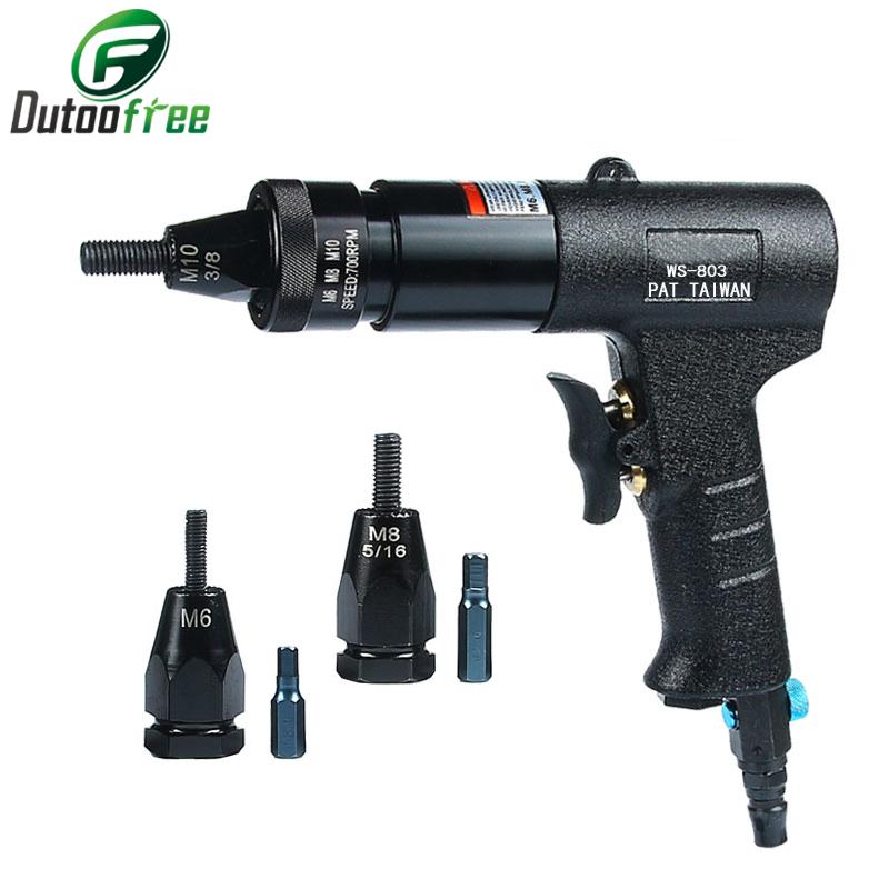 Pneumatic Tools Rivet Nut Gun Automatic Pull Setter Riveters Riveting Nuts Rivnut Tool For M3 M4 M5 M6 M8 M10 M12
Pneumatic Tools Rivet Nut Gun Automatic Pull Setter Riveters Riveting Nuts Rivnut Tool For M3 M4 M5 M6 M8 M10 M12
