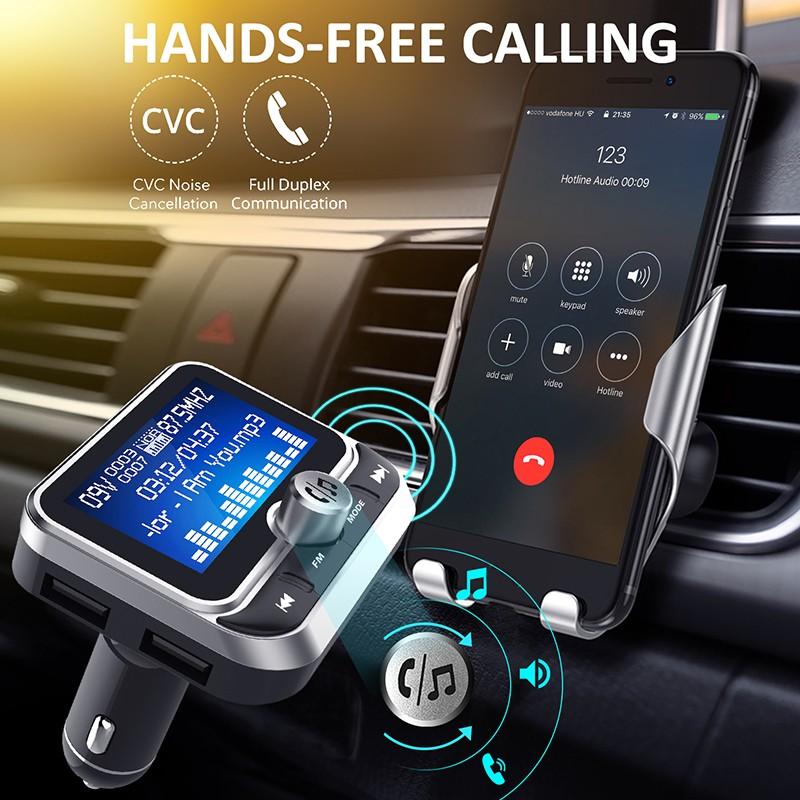 1.8 Inch LCD FM Transmitter kit Bluetooth Car MP3 Player Handsfree Wireless Transmiter Radio Adapter USB Auto Charger Remote Control
