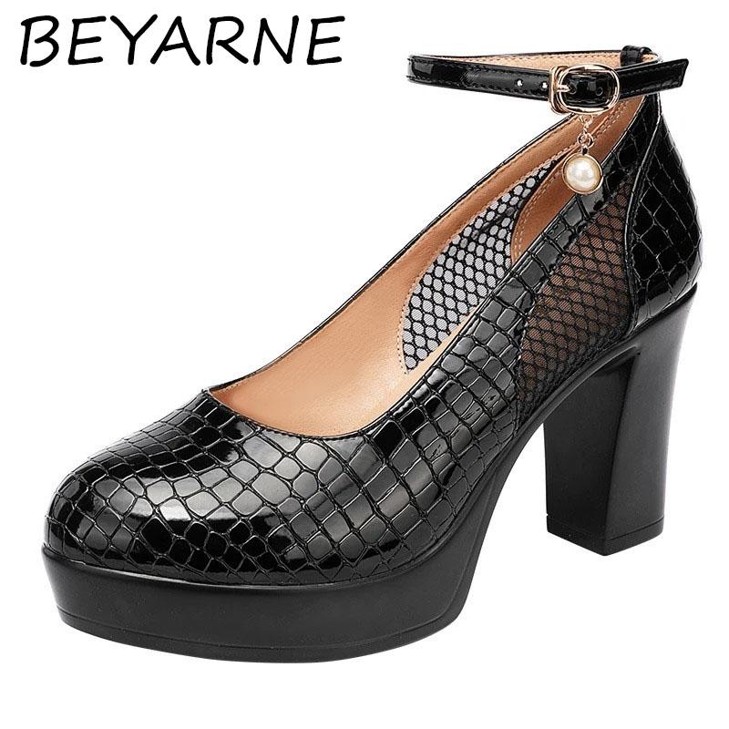 Dress Shoes BEYARomen's Genuine Leather With Heels Platform Jane Women Pumps OL Office Work Woman High Size34--42, Black
Dress Shoes BEYARomen's Genuine Leather With Heels Platform Jane Women Pumps OL Office Work Woman High Size34--42, Black