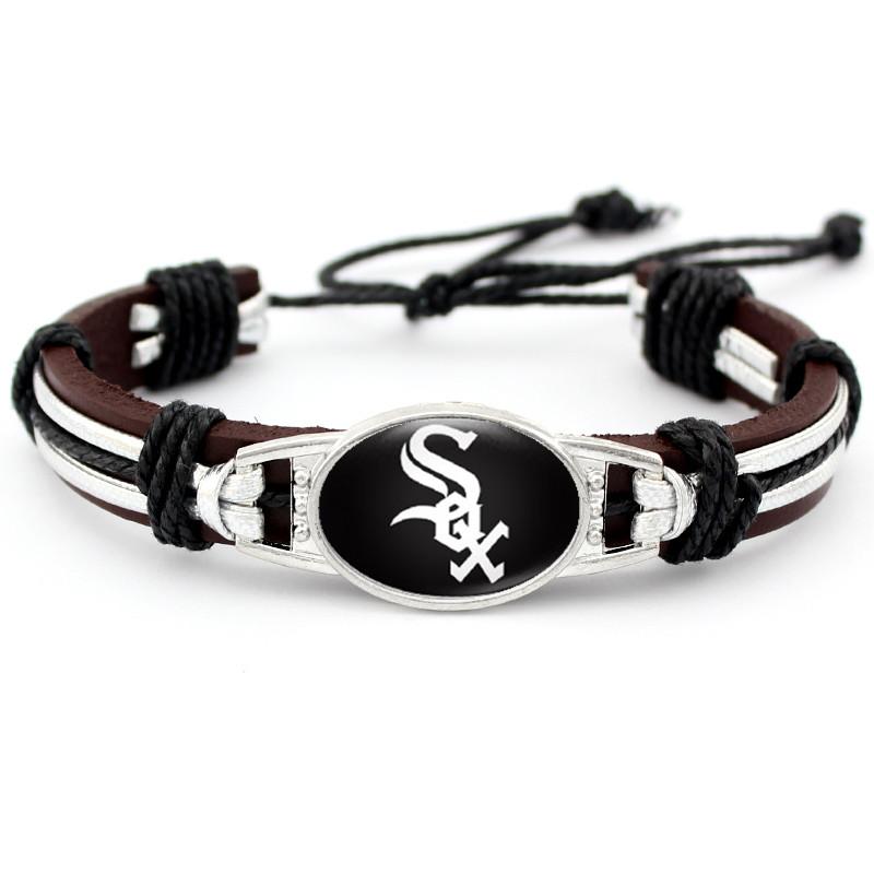 Charm Bracelets 10pcs/lot Baseball Sports Chicago Charms Black Sox Bracelet Leather Bangle Paracord Survival Fans
Charm Bracelets 10pcs/lot Baseball Sports Chicago Charms Black Sox Bracelet Leather Bangle Paracord Survival Fans