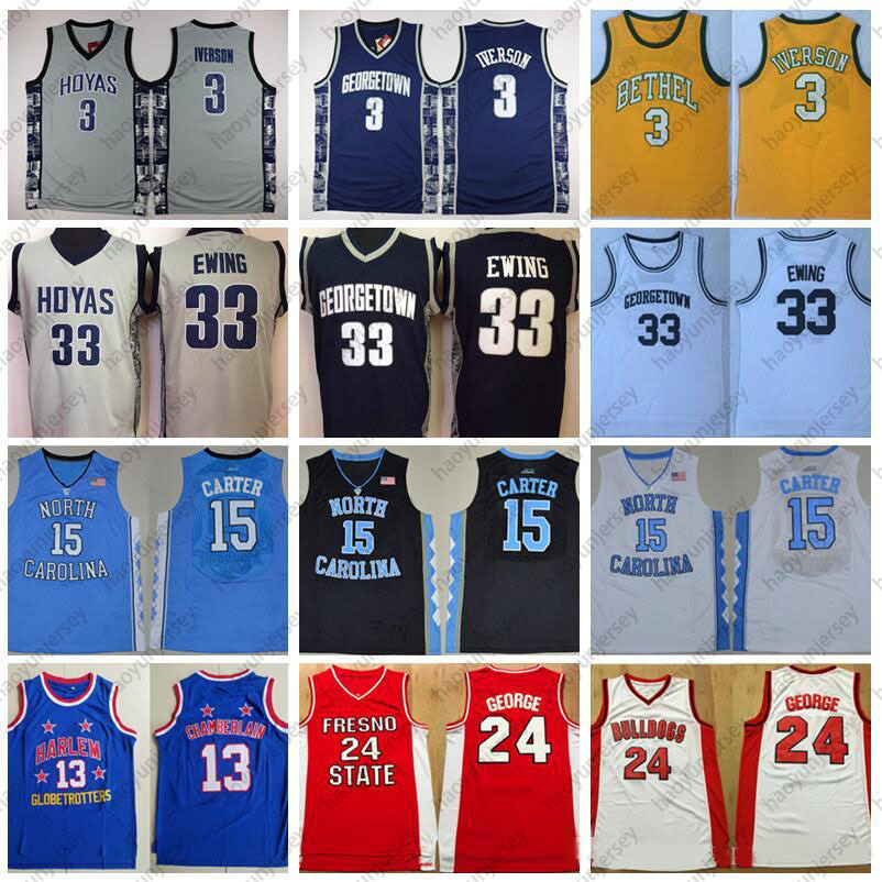 University 3 Georgetown Hoyas Allen Iverson Jersey Patrick Ewing Uniform 33 Vince Carter Paul George Wilt Chamberlain 13 College Basketball, Black
University 3 Georgetown Hoyas Allen Iverson Jersey Patrick Ewing Uniform 33 Vince Carter Paul George Wilt Chamberlain 13 College Basketball, Black