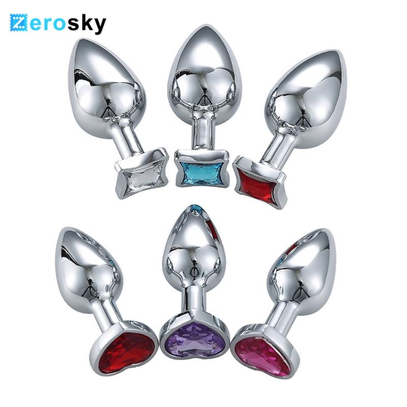 Sex Toys For Couples 3pcs/Set Small Medium Big Stainless Steel Metal Anal Plug Dildo Products BuPlug Gay Beads