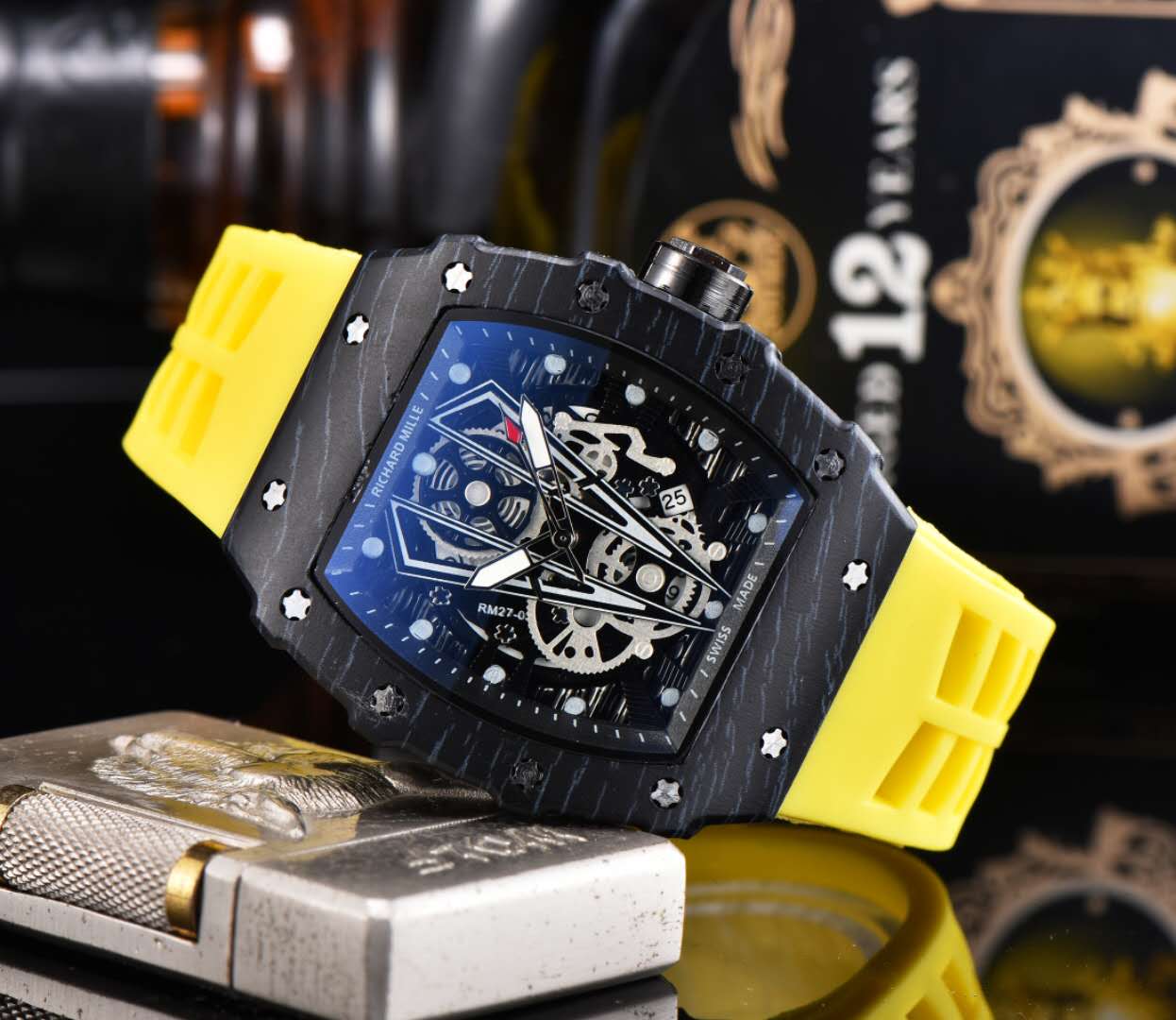 2021 Rubber strap luxury mens watches military fashion designer watch sports swiss brand Wristwatch gifts orologio di lusso Montre de luxe, Slivery;brown
2021 Rubber strap luxury mens watches military fashion designer watch sports swiss brand Wristwatch gifts orologio di lusso Montre de luxe, Slivery;brown
