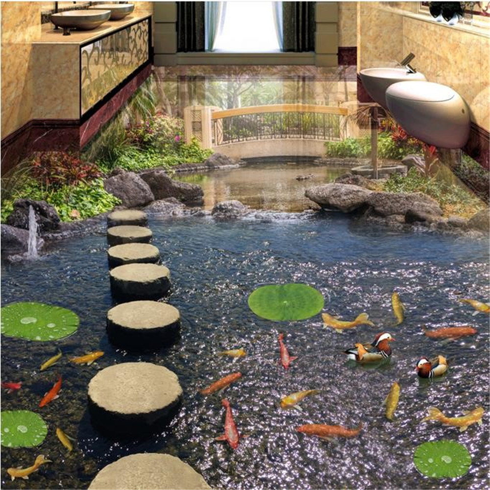 custom modern wallpaper for living room 3d flooring waterproof wallpaper for bathroom Stone 3d wallpaper walls floors