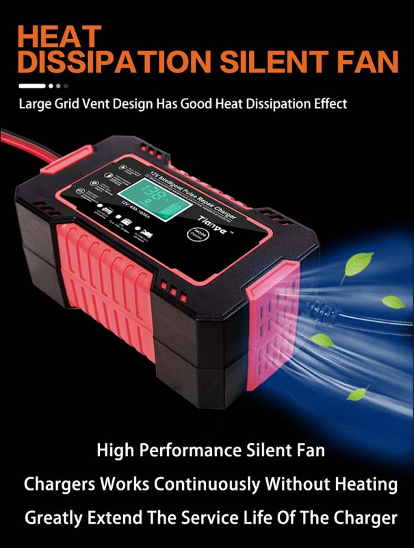 Full Automatic Car Battery Charger Tools 12V Digital Display Vehicle Batteries Chargers Power Puls Repair Wet Dry Lead Acid Tool