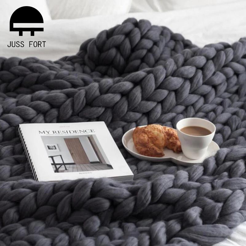 Hand Knitted Chunky Blanket Thick Yarn Weighted Wool Bulky Knitting Throw Warm Winter Home Sofa Bed Throws Blankets
Hand Knitted Chunky Blanket Thick Yarn Weighted Wool Bulky Knitting Throw Warm Winter Home Sofa Bed Throws Blankets