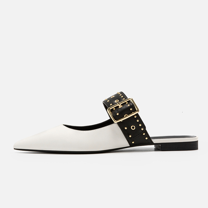 sandals female sandals pointed at flat shoes home metal rebite loop belt ladies fashion square heels l62e, Black
sandals female sandals pointed at flat shoes home metal rebite loop belt ladies fashion square heels l62e, Black