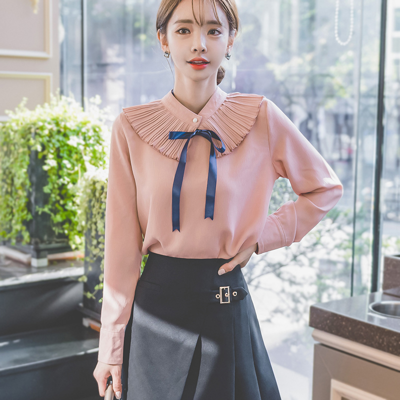 arrival winter shirt female chiffon women blouse long sleeve fashion sweet tops D69 30 210506