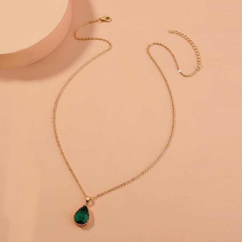 Pendant Necklaces N Fashion Green Water Drop Necklace Crystal Pendent For Women Party
Pendant Necklaces N Fashion Green Water Drop Necklace Crystal Pendent For Women Party