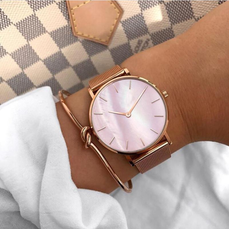 Charm Bracelets Mavis Hare Rose Gold Pink Seashell Wrist Mesh Women Watches With Stainless Steel Knot Bracelet For Gift
Charm Bracelets Mavis Hare Rose Gold Pink Seashell Wrist Mesh Women Watches With Stainless Steel Knot Bracelet For Gift