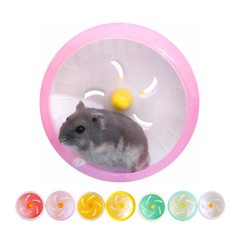 

Small Animal Supplies 2 Size Hamster Exercise Wheel Silent Rotatory Jogging Pet Running Disc Toy Cage Accessories For Gerbil Chinchilla