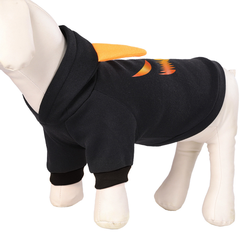 Dog Apparel Halloween Dogs Costume Puppy Hoodies Pumpkin Doggie Winter Clothes Sweatshirt Pet Hooded Coat Cat Jackets Devil Role Play Clothing Small A