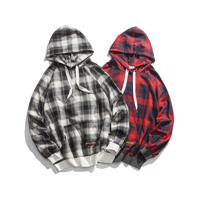 Fashion Oversized Streetwear Hoodie Men Sudadera De Hombre Hip Hop Clothes Men Cotton Korean Plus Size Pullover Sweatshirt Red 210603