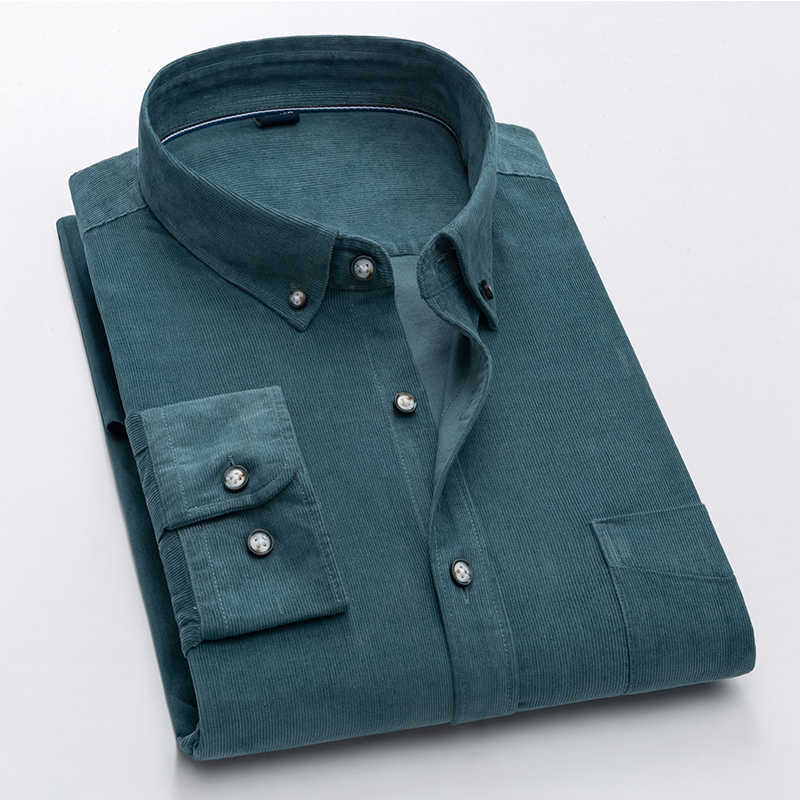 Men's Button-down Long Sleeve Vintage Corduroy Shirt Single Patch Pocket Standard-fit Autumn Comfortable Cotton Casual Shirts 210628, Gray
Men's Button-down Long Sleeve Vintage Corduroy Shirt Single Patch Pocket Standard-fit Autumn Comfortable Cotton Casual Shirts 210628, Gray