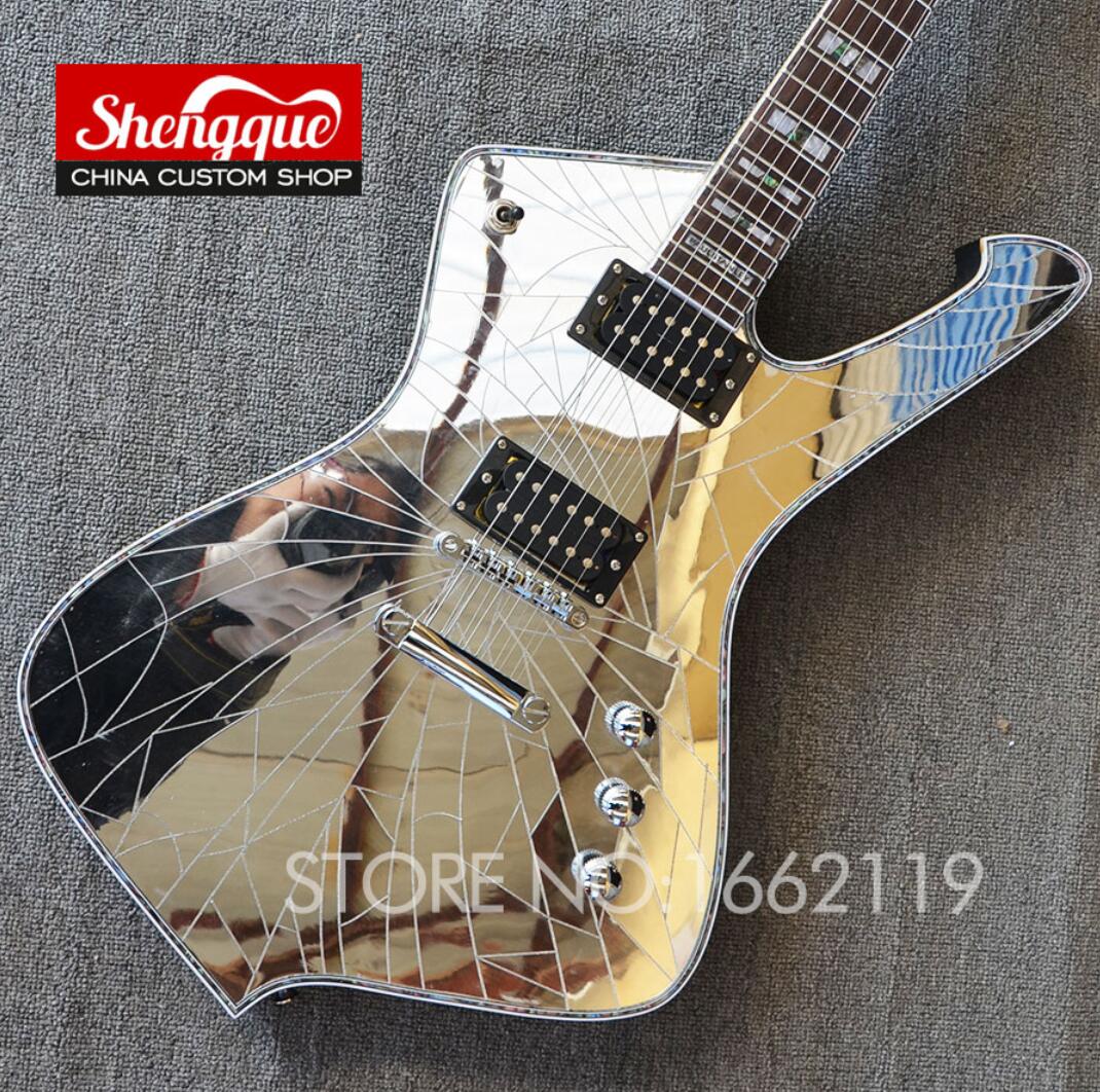 Limited PS2CM Sliver Cracked Mirror ICEMAN Paul Stanley Electric Guitar Abalone & Cream Body binding, Chrome Hardware
Limited PS2CM Sliver Cracked Mirror ICEMAN Paul Stanley Electric Guitar Abalone & Cream Body binding, Chrome Hardware