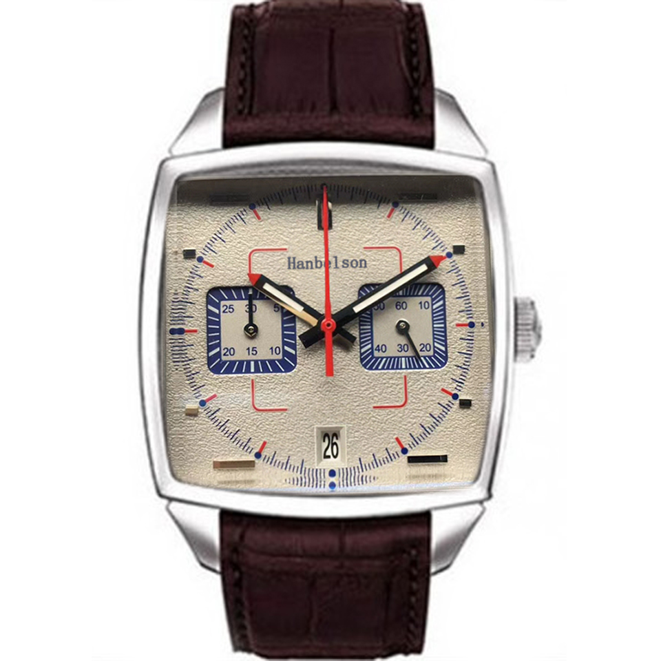 Montre de luxe VK Quartz movement mens watch Square surface stainless steel Blue dial leather strap relojes lujo para hombre, Slivery;brown
Montre de luxe VK Quartz movement mens watch Square surface stainless steel Blue dial leather strap relojes lujo para hombre, Slivery;brown