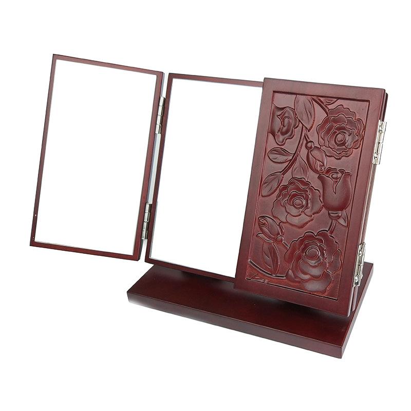 Jewelry Pouches, Bags Customized Wooden Folding Desktop Makeup European Creative Four-Leaf Clover Vanity Mirror Carved Dressing Table
Jewelry Pouches, Bags Customized Wooden Folding Desktop Makeup European Creative Four-Leaf Clover Vanity Mirror Carved Dressing Table