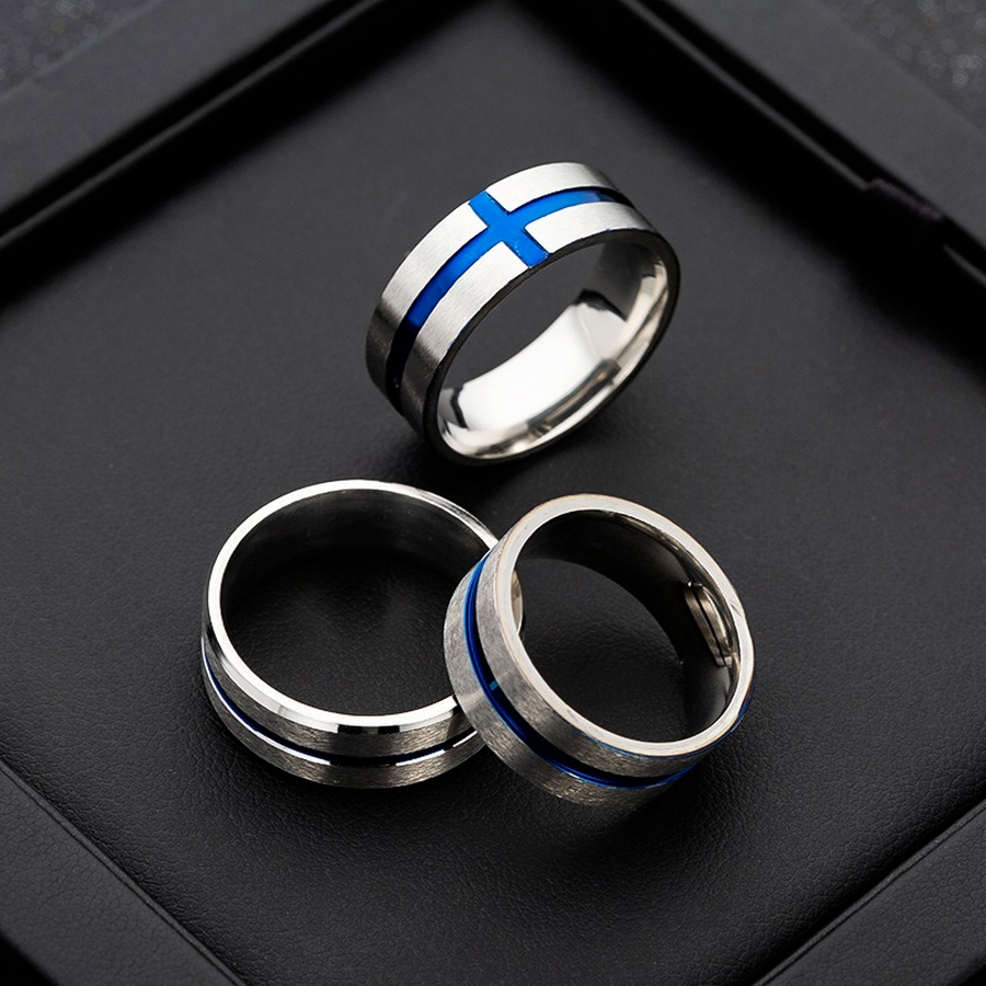 Incision Groove Cross Band Rings Stainless Steel Blue Black Gold Finger Ring Women Men Fashion Jewelry Will and Sandy
Incision Groove Cross Band Rings Stainless Steel Blue Black Gold Finger Ring Women Men Fashion Jewelry Will and Sandy