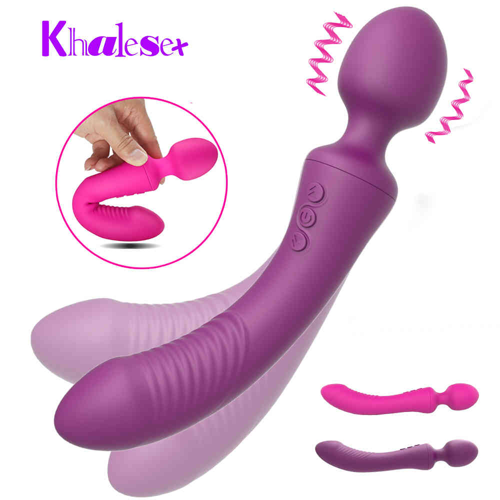 Yutong Soft Puissant Wand AV Vibromasseurs pour Femmes 20 Vitesse Double Moteur Dildo Vibromasseur Massager Toy Clitoris Vagina Anus Stimuler