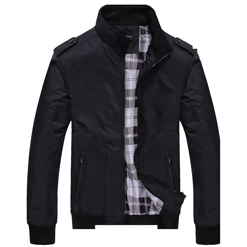 Men's Jackets 2021 Mens Spring Autumn Casual Coats Solid Color Sportswear Stand Collar Slim Male Bomber 5XL