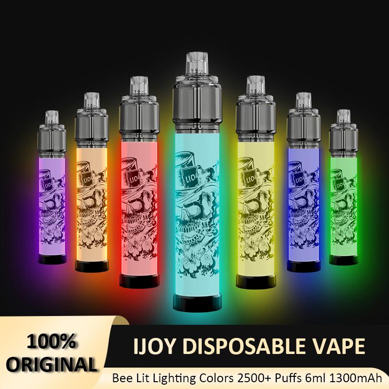 Original IJOY 212 Lio Bee Lit Smoke Disposable Electronic Cigarette Lighting Vapes 2500+ Puffs 1300mAh Battery 6.0ml Pods Vape Pen
Original IJOY 212 Lio Bee Lit Smoke Disposable Electronic Cigarette Lighting Vapes 2500+ Puffs 1300mAh Battery 6.0ml Pods Vape Pen