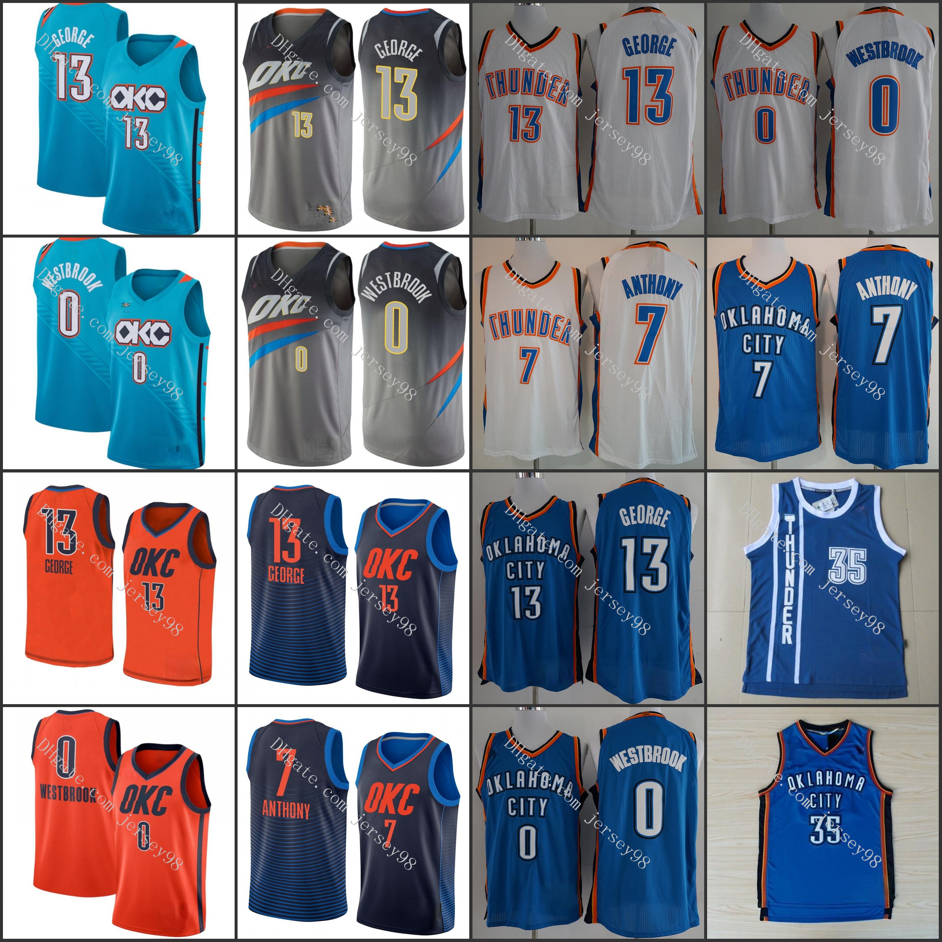 Oklahoma City Thunder men 7 Darius Bazley 0 Russell Westbrook 13 Paul George 35 Kevin durant Jersey, 10
Oklahoma City Thunder men 7 Darius Bazley 0 Russell Westbrook 13 Paul George 35 Kevin durant Jersey, 10