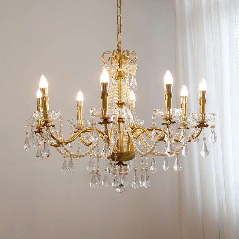 European Villa Living Room Chandeliers French Copper Nostalgic Pearl Hanging Lamps American Retro Crystal Chandelier Lighting Bedroom Dining Room Light Fixtures
European Villa Living Room Chandeliers French Copper Nostalgic Pearl Hanging Lamps American Retro Crystal Chandelier Lighting Bedroom Dining Room Light Fixtures