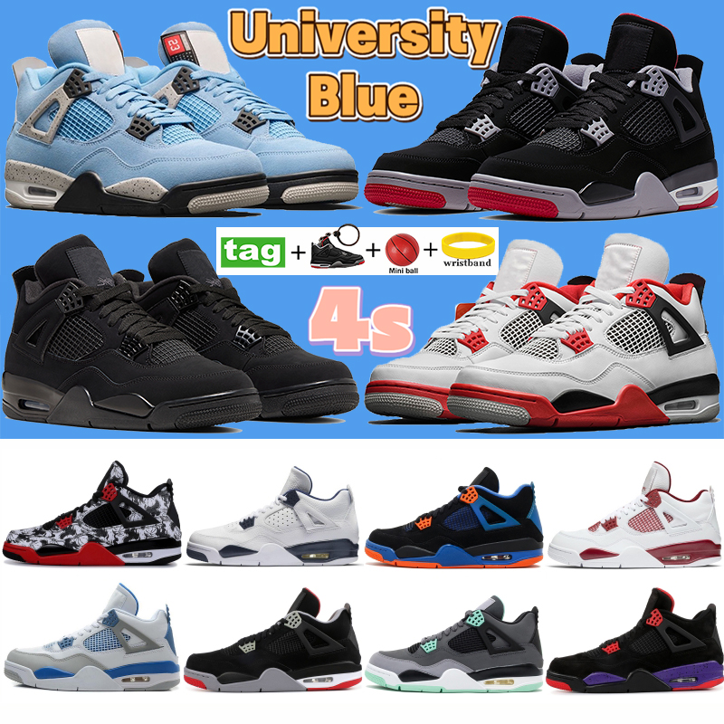 High Men 4 4s basketball shoes University Blue Black Cat Bred Fire Red Paris Pure Money White Cement metallic purple sport sneakers, 09. mushroom
High Men 4 4s basketball shoes University Blue Black Cat Bred Fire Red Paris Pure Money White Cement metallic purple sport sneakers, 09. mushroom