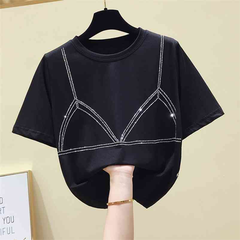 Bling Women Tee Summer Women' Short Sleeves O Neck Cotton T-Shirt Tees Girls Pullover Casual Tops A3289 210519, Black
Bling Women Tee Summer Women' Short Sleeves O Neck Cotton T-Shirt Tees Girls Pullover Casual Tops A3289 210519, Black