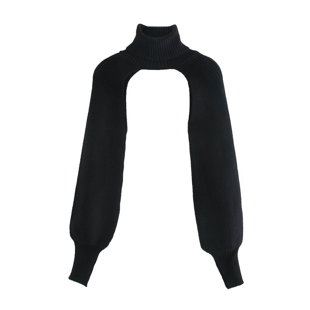 Casual Woman Black Turtleneck Short Kniteed Tops Fashion Ladies Autumn Long Sleeve Sweaters Female Chic Outerwears 210515