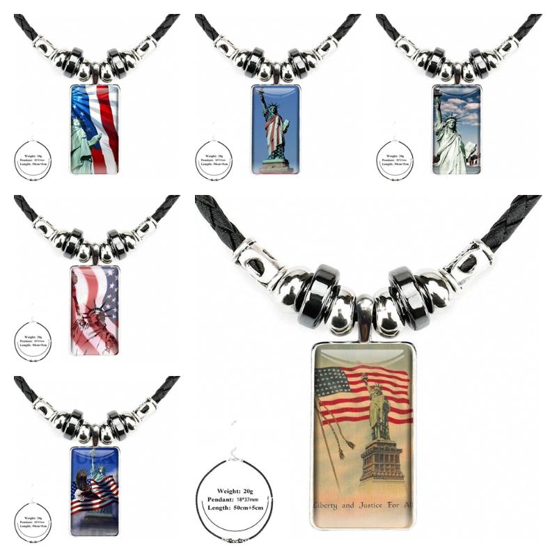 pendant necklaces flag with statue of liberty fashion glass cabochon rectangle necklace choker black hematite jewelry vintage, Silver
pendant necklaces flag with statue of liberty fashion glass cabochon rectangle necklace choker black hematite jewelry vintage, Silver