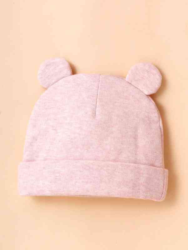 Baby Bear Ear Decor Embroidery Detail Hat SHE03