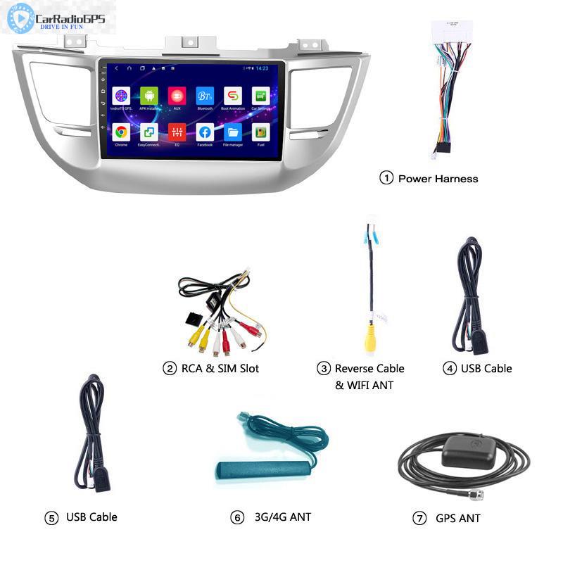 Car dvd Radio Player for Hyundai TUCSON 2015-2018 Audio Video GPS Navigation DSP Factory Price Android