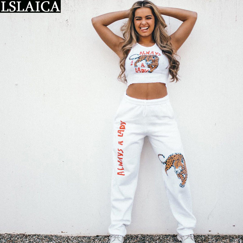 Women Two Piece Outfits Tiger Print Casual Set Tank Tops& Trousers Streetwear Two-Piece Ropa Deportiva Mujer 210520, White
Women Two Piece Outfits Tiger Print Casual Set Tank Tops& Trousers Streetwear Two-Piece Ropa Deportiva Mujer 210520, White