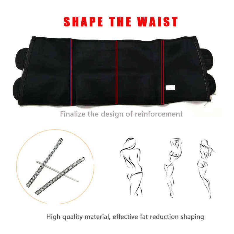 Body Waist Trainer Corset Women Girdle Neoprene Cincher Slimming Belt Weight Loss Sweat Sport Flat Belly Sheath Tummy Shaper 211015