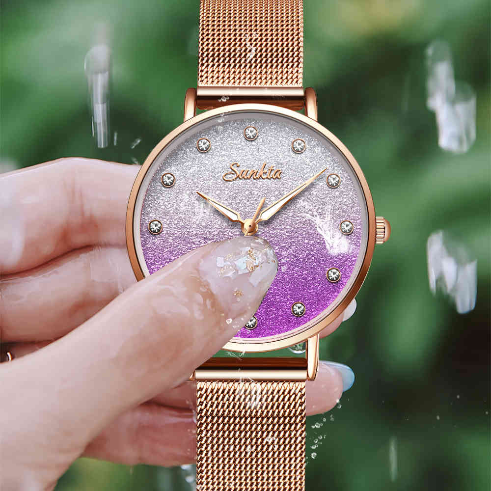 SUNKTA Women Watches Bracelet Rose Gold Watch Stainless Steel Luxury Brand Wrist Watch For Women Casual Dress Clocks Reloj Mujer 210517, Black
SUNKTA Women Watches Bracelet Rose Gold Watch Stainless Steel Luxury Brand Wrist Watch For Women Casual Dress Clocks Reloj Mujer 210517, Black
