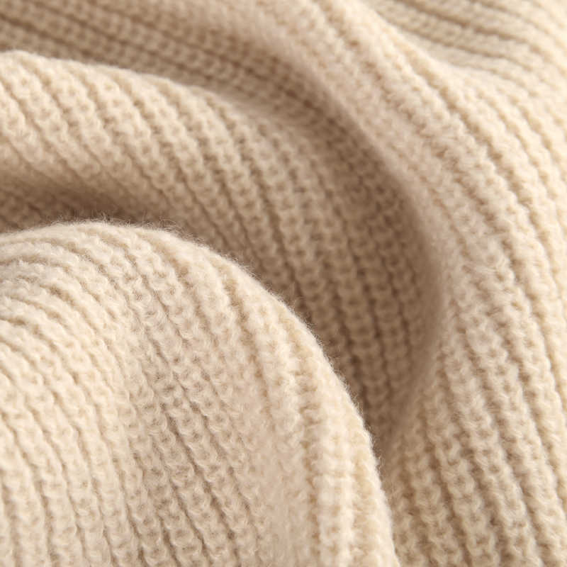 Hirsionsan Cashmere Long Sleeve Sweater Women Single-Breasted Female Cardigan V Neck Soft Loose Knitted Outwear Jumpers 210914