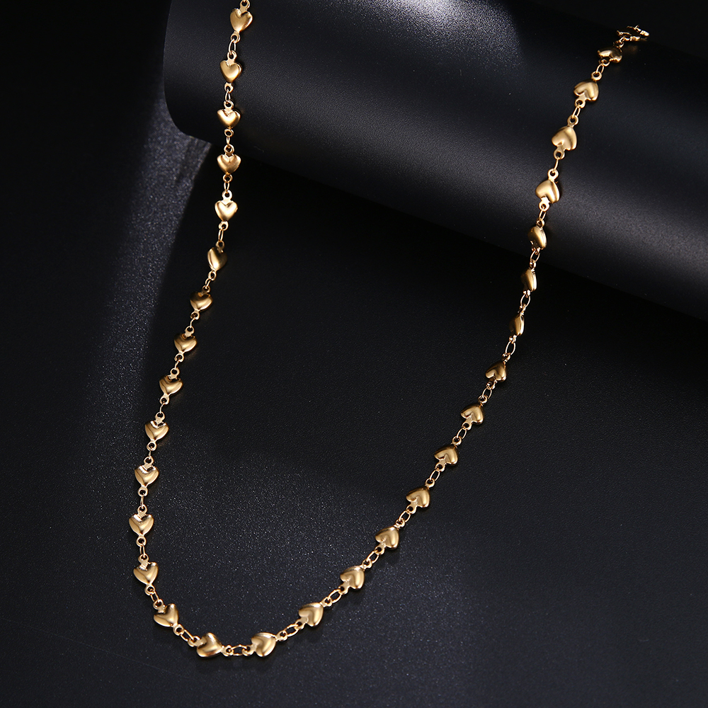 Stainless Steel Chain Necklaces for Man and Women Gold Silver Color for Pendant Heart-shaped Donot Fade Jewelry
