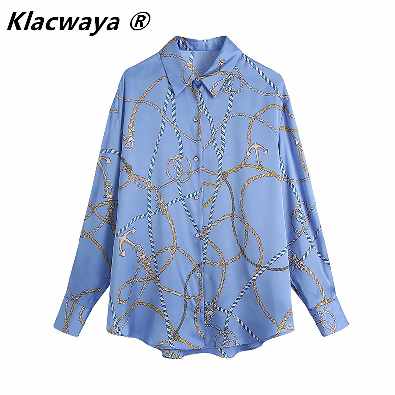 Women Fashion Printing Blouses Vintage Lapel Long Sleeve Button-up Female Shirts Blusas Chic Tops 210521, As shown
Women Fashion Printing Blouses Vintage Lapel Long Sleeve Button-up Female Shirts Blusas Chic Tops 210521, As shown