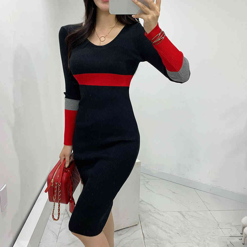 Casual Dresses Autumn Women Long Knitted es Slim Black Sexy V-neck Stretch Long-sleeved Elegant Winter Knitting Sweater Pencil 4O2, Red
Casual Dresses Autumn Women Long Knitted es Slim Black Sexy V-neck Stretch Long-sleeved Elegant Winter Knitting Sweater Pencil 4O2, Red