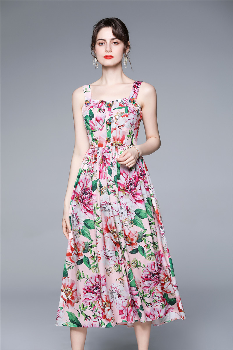 Big Swing Women Summer Designer Elegant Party Dress Female Sleeveless Sexy Slim Casual Floral Print Vintage Dresses Vestidos 210525, Pink
Big Swing Women Summer Designer Elegant Party Dress Female Sleeveless Sexy Slim Casual Floral Print Vintage Dresses Vestidos 210525, Pink
