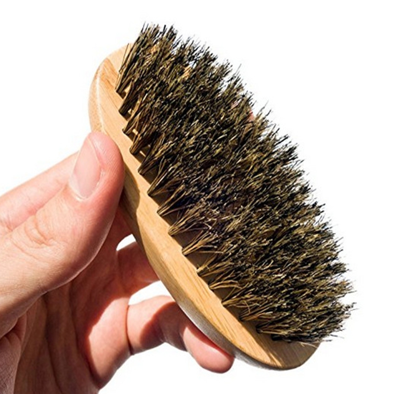 10pcs Wood Bristles Beard Brush shaving aftershave Mustache Wooden Men brushes Comb 8x4x3cm