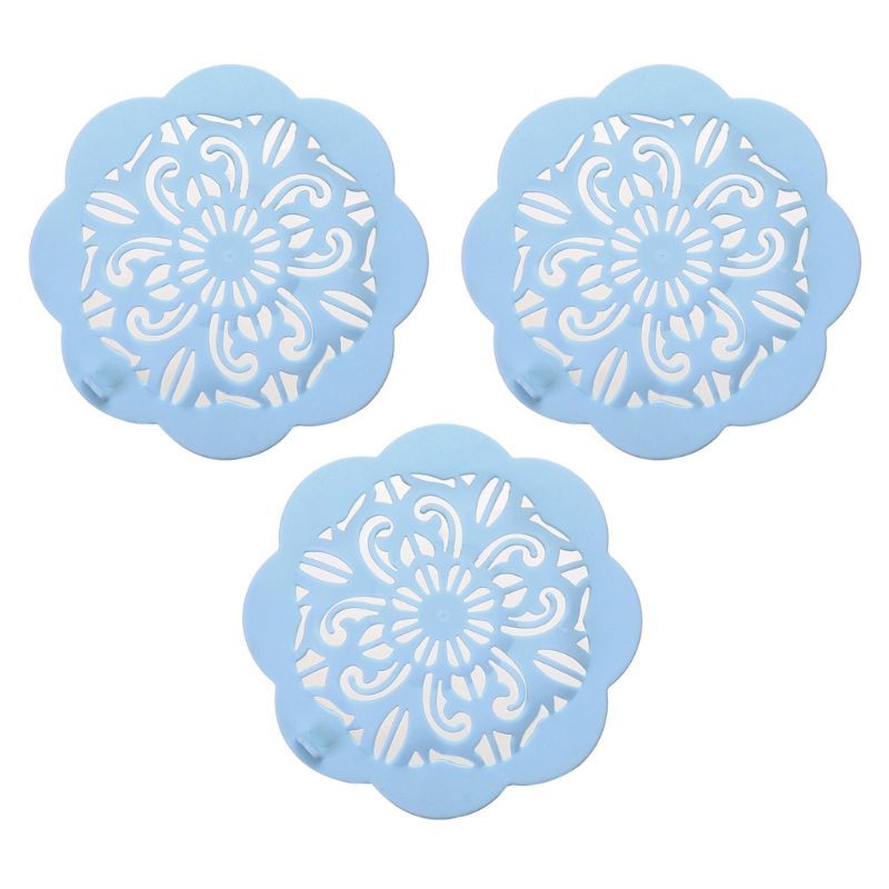 3x Hair Catcher Bath Removal Shower Soap Sink Cover Val Bassin Stopper Filter 40JA