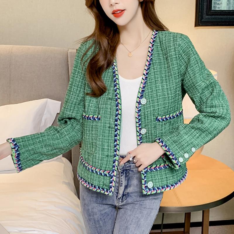 Women's Jackets Fashion Casual Autumn Winter Tweed Jacket Coat Elegant Women V Neck Single Breasted Green Weave Pocket Outwear Tops Veste Fe, Black;brown
Women's Jackets Fashion Casual Autumn Winter Tweed Jacket Coat Elegant Women V Neck Single Breasted Green Weave Pocket Outwear Tops Veste Fe, Black;brown