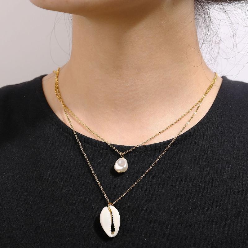 Europe And The United States Money Decoration Creative Retro Simple Double Pearl Shell Pendant Necklace Fashion Chains
Europe And The United States Money Decoration Creative Retro Simple Double Pearl Shell Pendant Necklace Fashion Chains