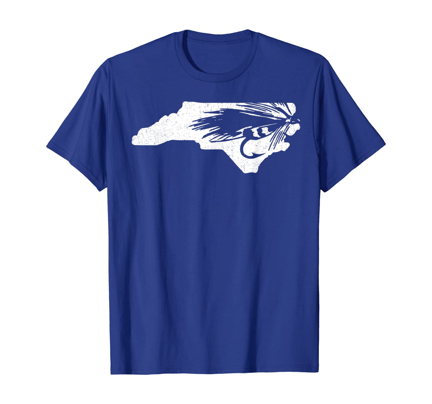 North Carolina Fly Fishing T Shirt Hook River Men Gift, White;black