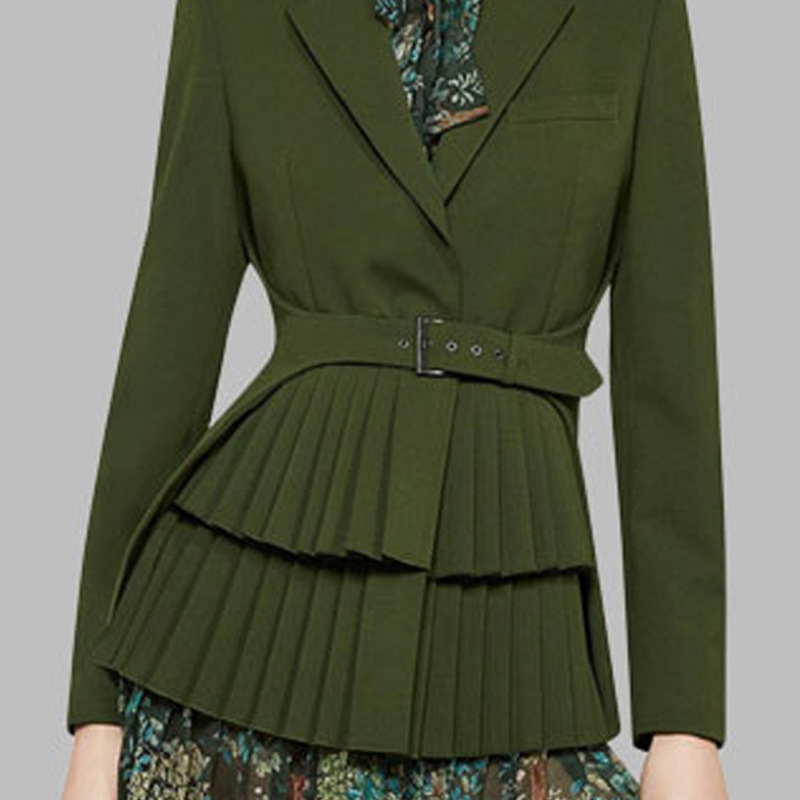 DEAT New Suit Coat Of WomenSlim And Fashionable England Style Long Sleeve With Patchwork Top spring 7B0146 210428