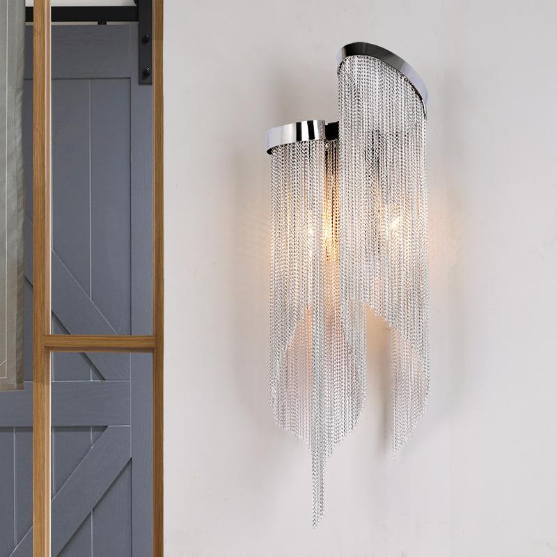 Personality Postmodern Tassel Led Wall Lamp Designer Creative Living Room Bedroom Bedside Aluminum Chain Decorative
Personality Postmodern Tassel Led Wall Lamp Designer Creative Living Room Bedroom Bedside Aluminum Chain Decorative