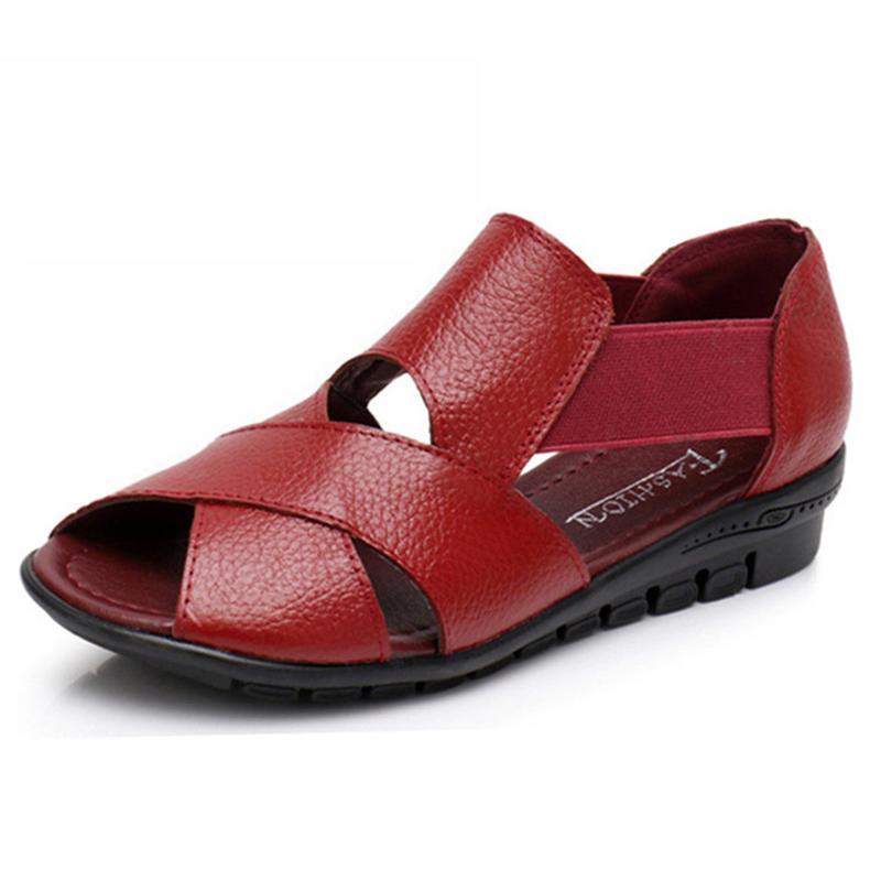 Womens Soft Genuine Leather Sandals Mother Comfortable Flat Shoes Female Non-Slip Hollow Open Toe Summer Sandalias De Mujer 2021, Red
Womens Soft Genuine Leather Sandals Mother Comfortable Flat Shoes Female Non-Slip Hollow Open Toe Summer Sandalias De Mujer 2021, Red