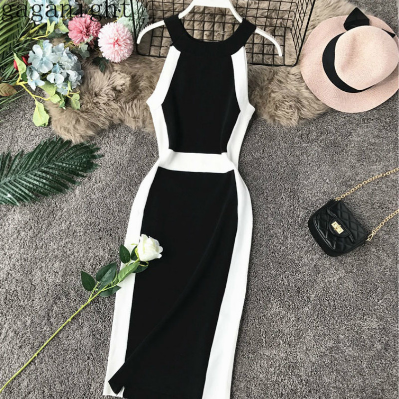 Gaganight Elegant Office Ladies Knitted Midi Dress Sleeveless Slim Bodycon Women Party Dresses Patchwork Elastic Korean Dress 210519, Apricot
Gaganight Elegant Office Ladies Knitted Midi Dress Sleeveless Slim Bodycon Women Party Dresses Patchwork Elastic Korean Dress 210519, Apricot
